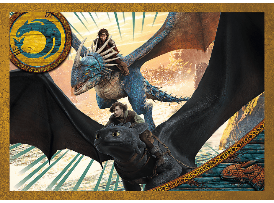 TREFL Puzzle Ako vycvičiť draka: Dračie dni 4v1 (35,48,54,70 dielikov)