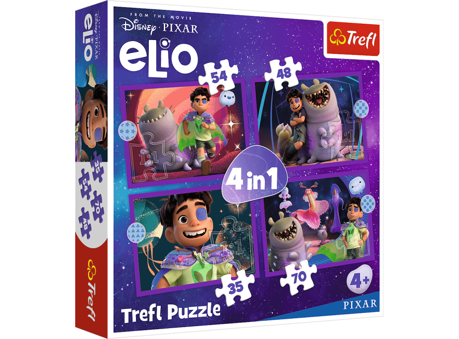 TREFL Puzzle Elio mimozemskej misie 4v1 (35,48,54,70 dielikov)