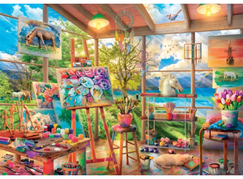 DINO Puzzle Maliarsky ateliér 2000 dielikov