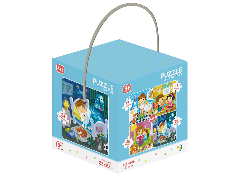 DODO Puzzle Môj deň 4v1 (12,16,20,24 dielikov)