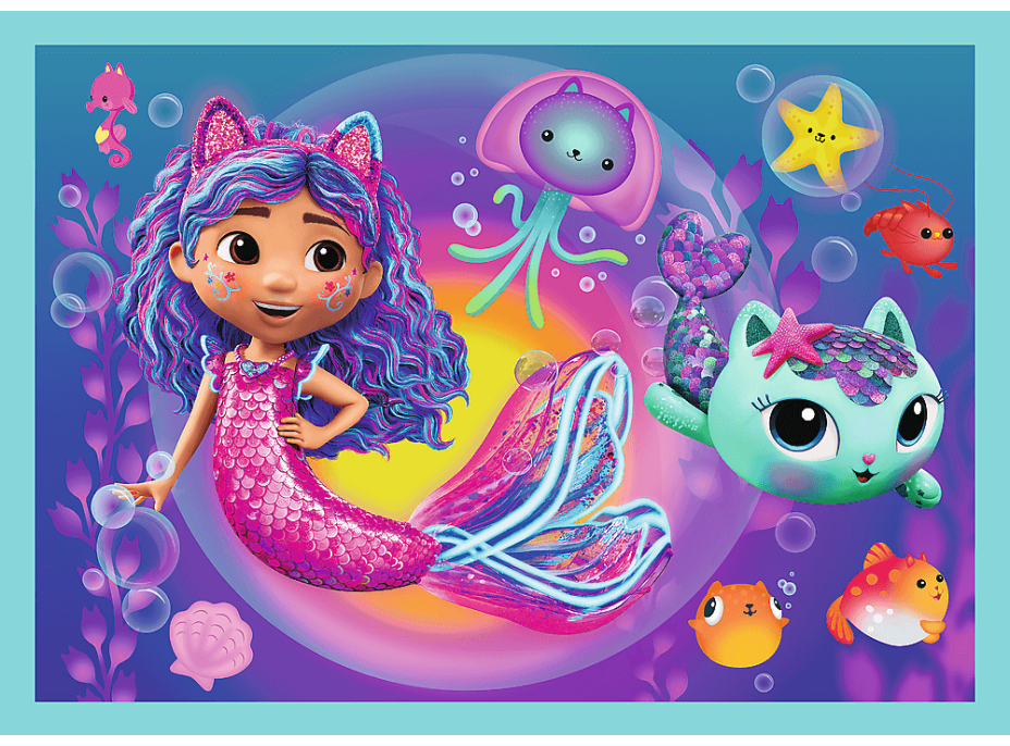 TREFL Puzzle Gábinin kúzelný domček: Veľké dobrodružstvá 4v1 (35,48,54,70 dielikov)