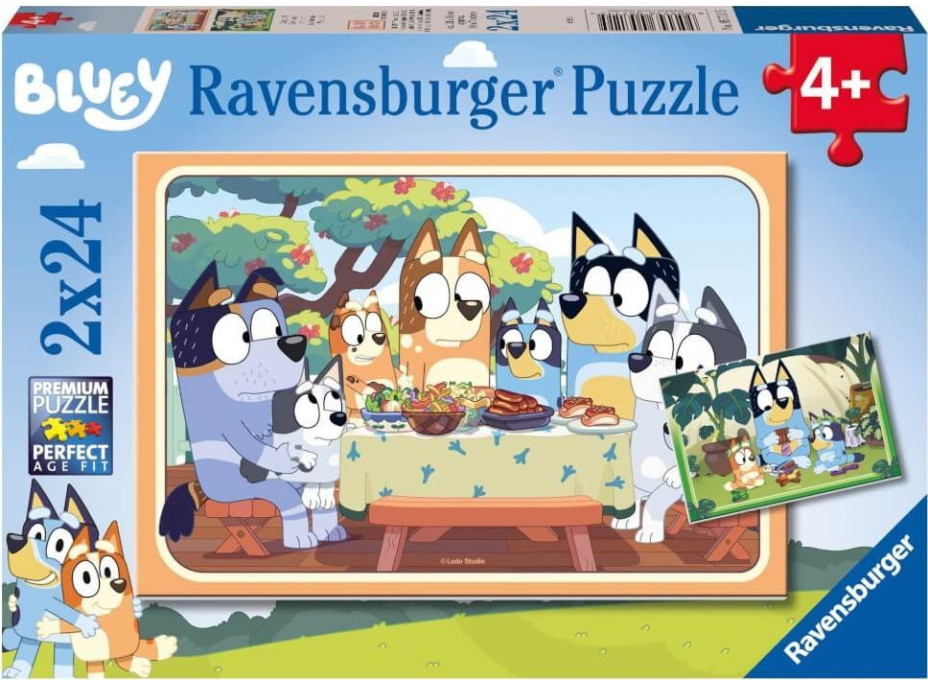 RAVENSBURGER Puzzle Bluey 2x24 dielikov