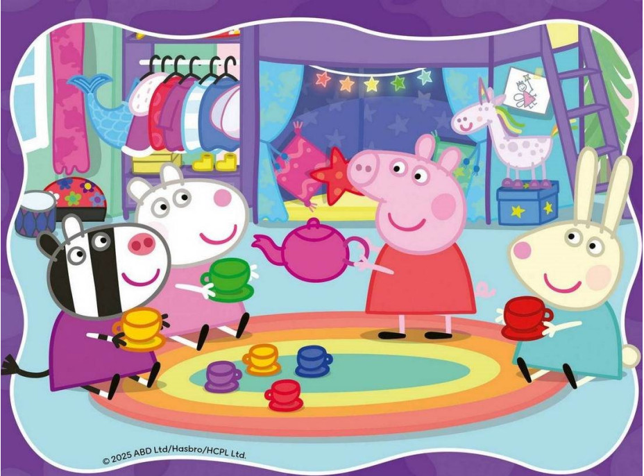 RAVENSBURGER Puzzle Prasiatko Peppa 4v1 (12,16,20,24 dielikov)