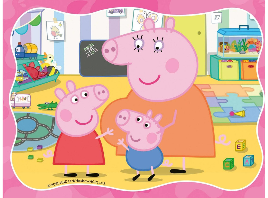 RAVENSBURGER Puzzle Prasiatko Peppa 4v1 (12,16,20,24 dielikov)