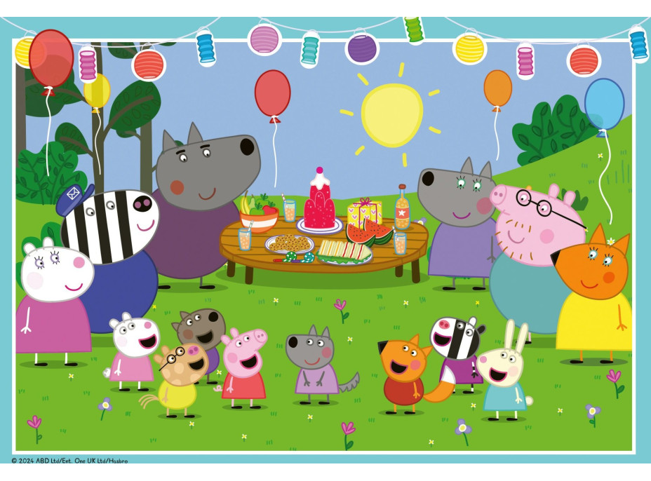 RAVENSBURGER Puzzle Prasiatko Peppa na oslave 2x24 dielikov