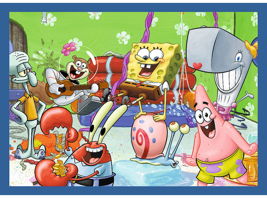 TREFL Puzzle SpongeBobov život 4v1 (35,48,54,70 dielikov)