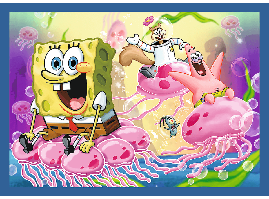 TREFL Puzzle SpongeBobov život 4v1 (35,48,54,70 dielikov)