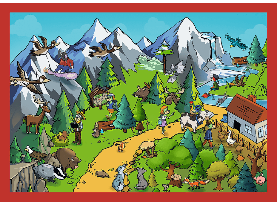 Puzzle Treflíci: Cesty Treflíkov 4v1 (35,48,54,70 dielikov)