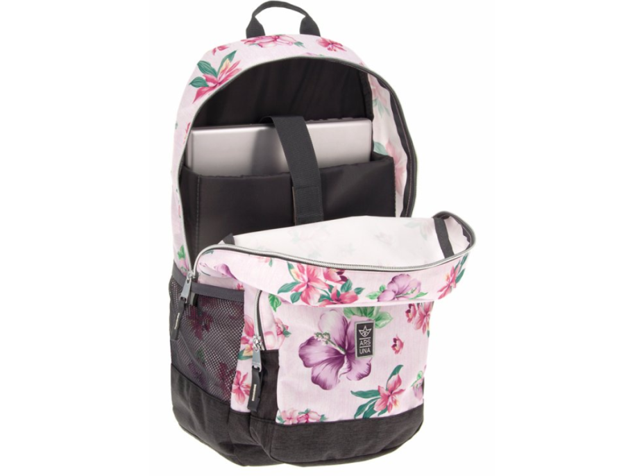ARS UNA Študentský batoh Flowers AU-14