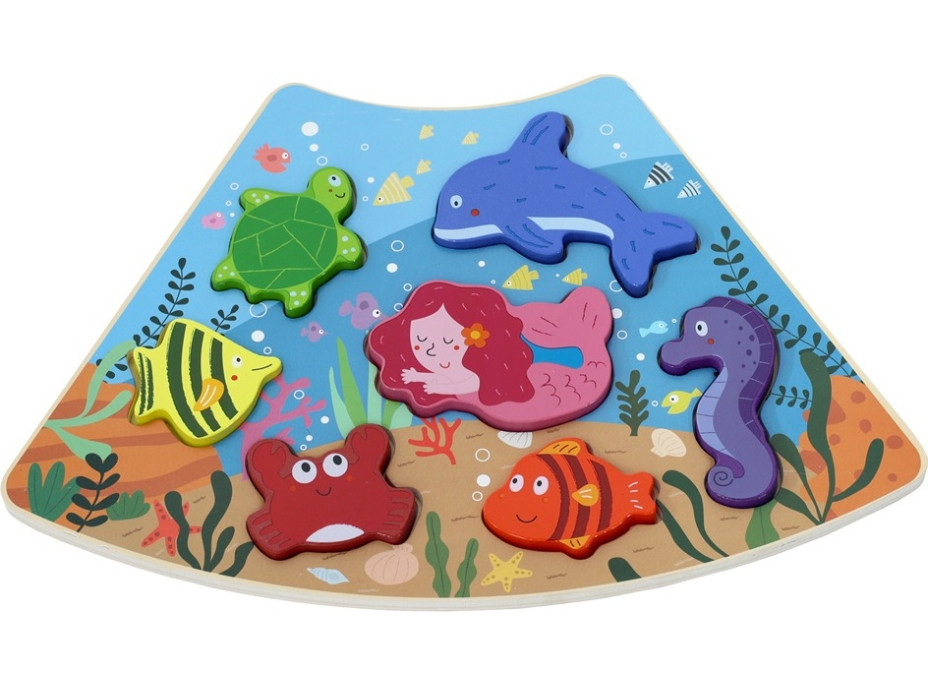 2Kids Toys Drevené puzzle Kruh prepojiteľné 6 v 1