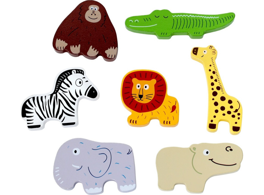 2Kids Toys Drevené puzzle Safari prepojiteľné
