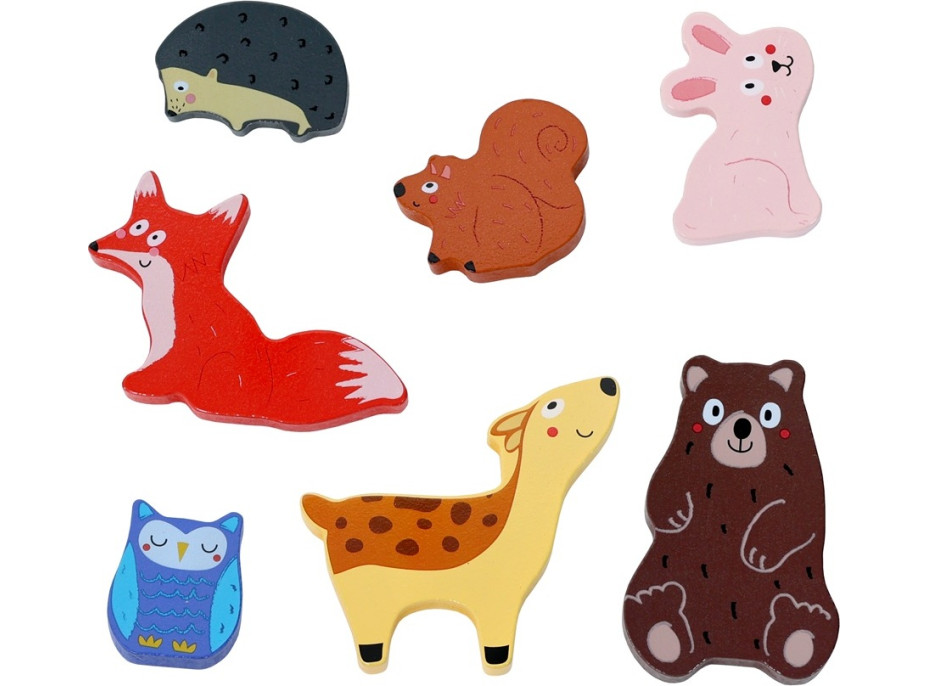 2Kids Toys Drevené puzzle Lesné zvieratká prepojiteľné