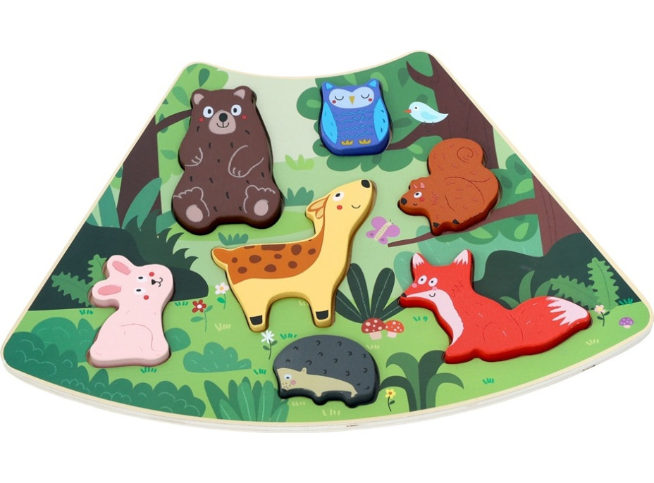 2Kids Toys Drevené puzzle Kruh prepojiteľné 6 v 1