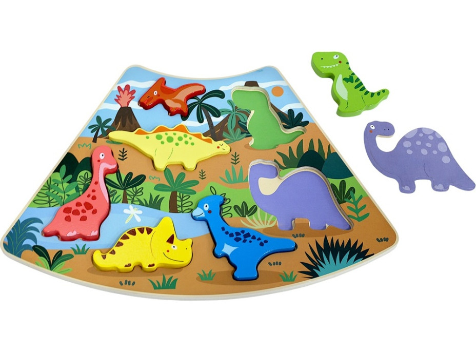 2Kids Toys Drevené puzzle Dinosaury prepojiteľné