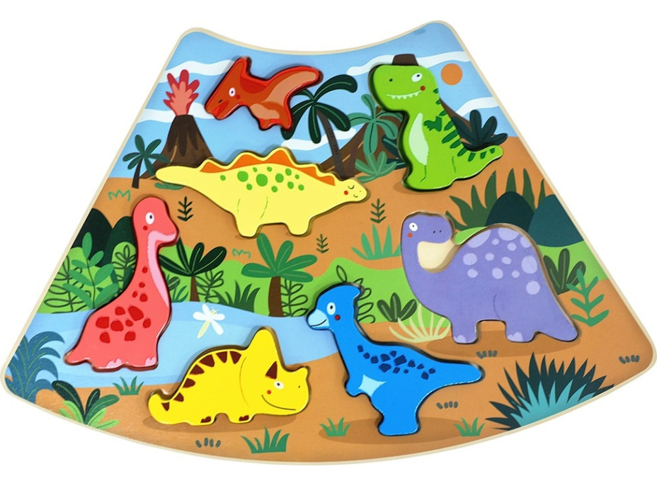 2Kids Toys Drevené puzzle Dinosaury prepojiteľné