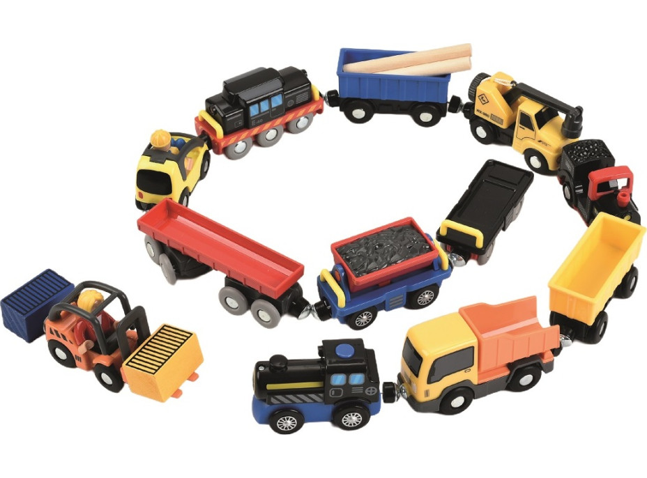 2Kids Toys Sada vozidiel k vláčikodráhe