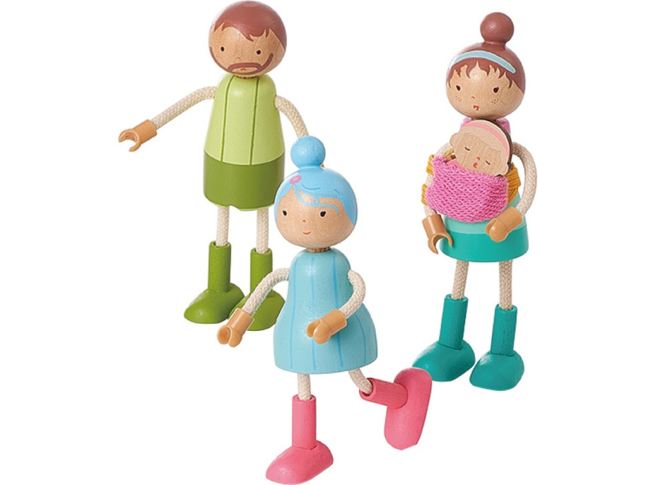 2Kids Toys Sada nábytku s rodinou 5 v 1