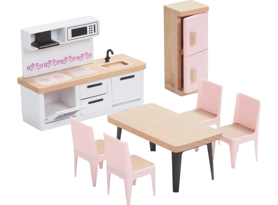 2Kids Toys Sada nábytku s rodinou 5 v 1