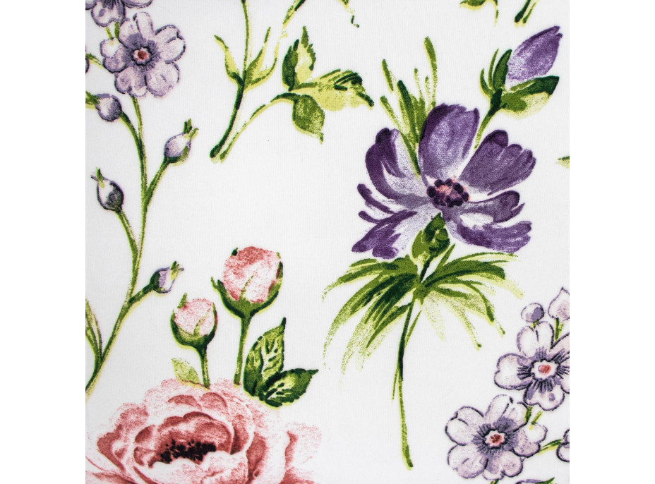 Posteľné obliečky z mikrovlákna FLOWER DREAM - 160x200 cm - biele / ružové