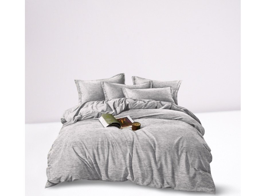 Posteľné obliečky z mikrovlákna JERSEY STYLE - 160x200 cm - šedé