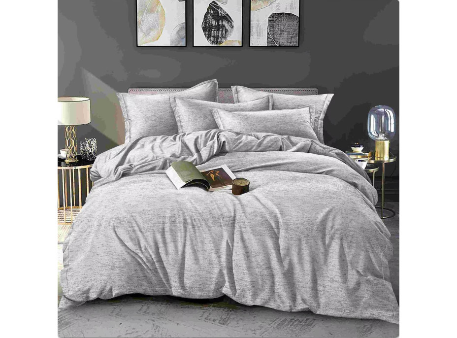 Posteľné obliečky z mikrovlákna JERSEY STYLE - 160x200 cm - šedé