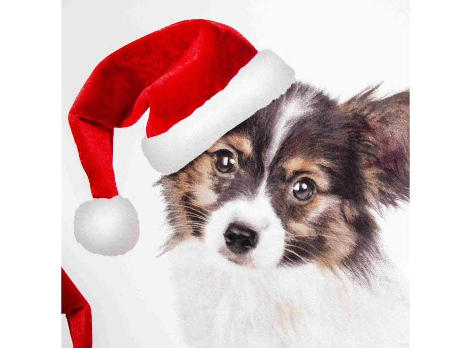 Posteľné obliečky z mikrovlákna HAPPY CHRISTMAS - 160x200 cm - biele