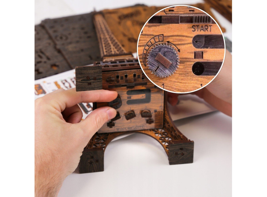 WOODEN CITY 3D drevené puzzle Escape puzzle box: Eiffelova veža 202 dielikov