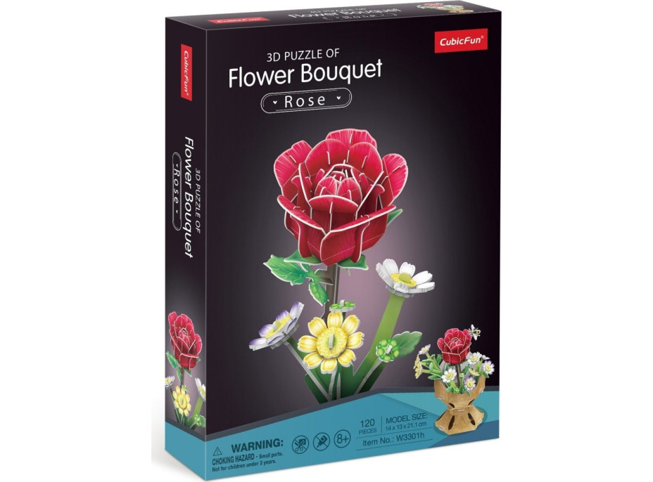 CUBICFUN 3D puzzle Kytica ruže 120 dielikov
