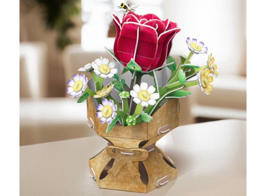 CUBICFUN 3D puzzle Kytica ruže 120 dielikov