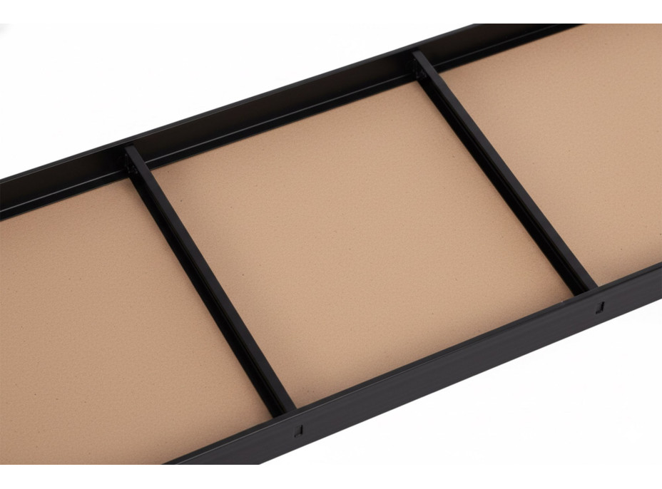 Policový regál - 5 políc - 205x120x45 cm - čierny