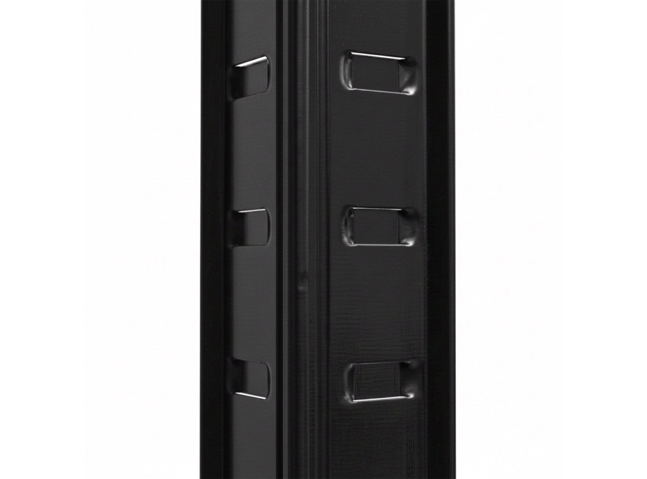 Policový regál - 5 políc - 205x120x45 cm - čierny