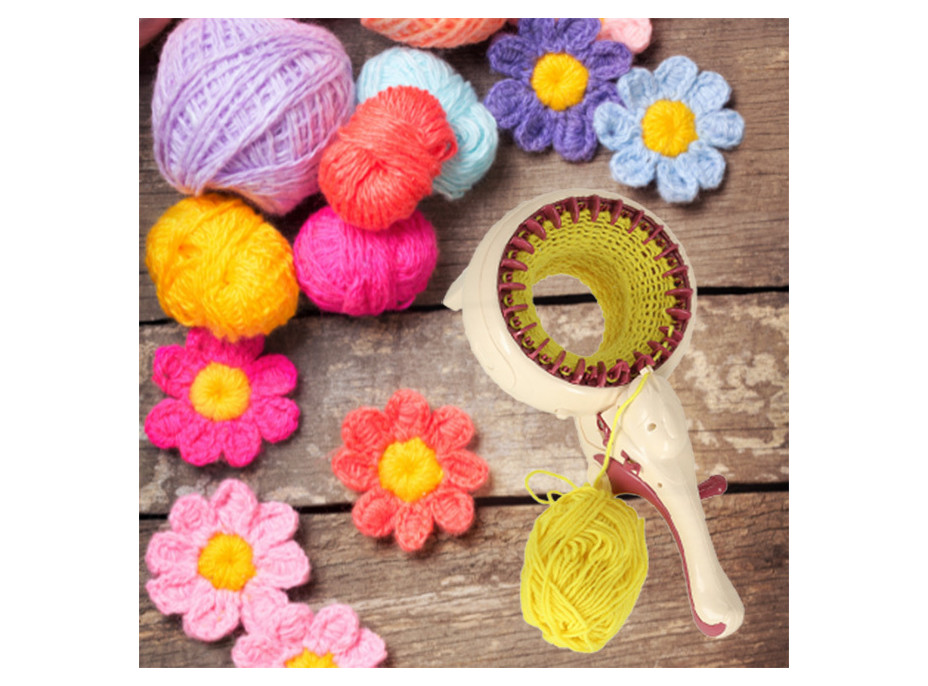 Pletací stroj s príslušenstvom