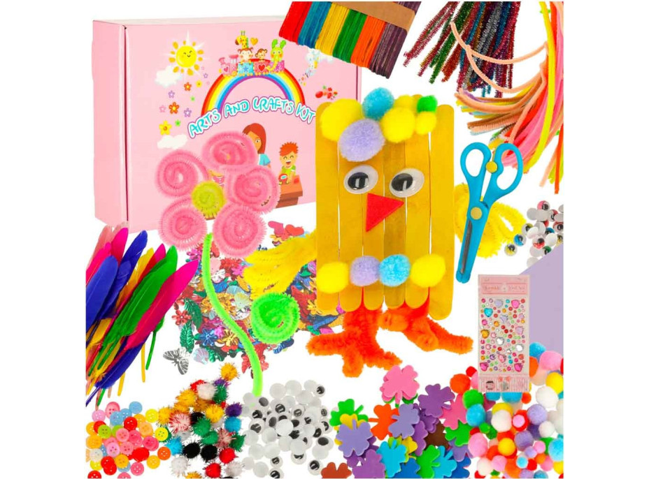 Kreatívna výtvarná sada pre detské ručné práce - 1200 prvkov