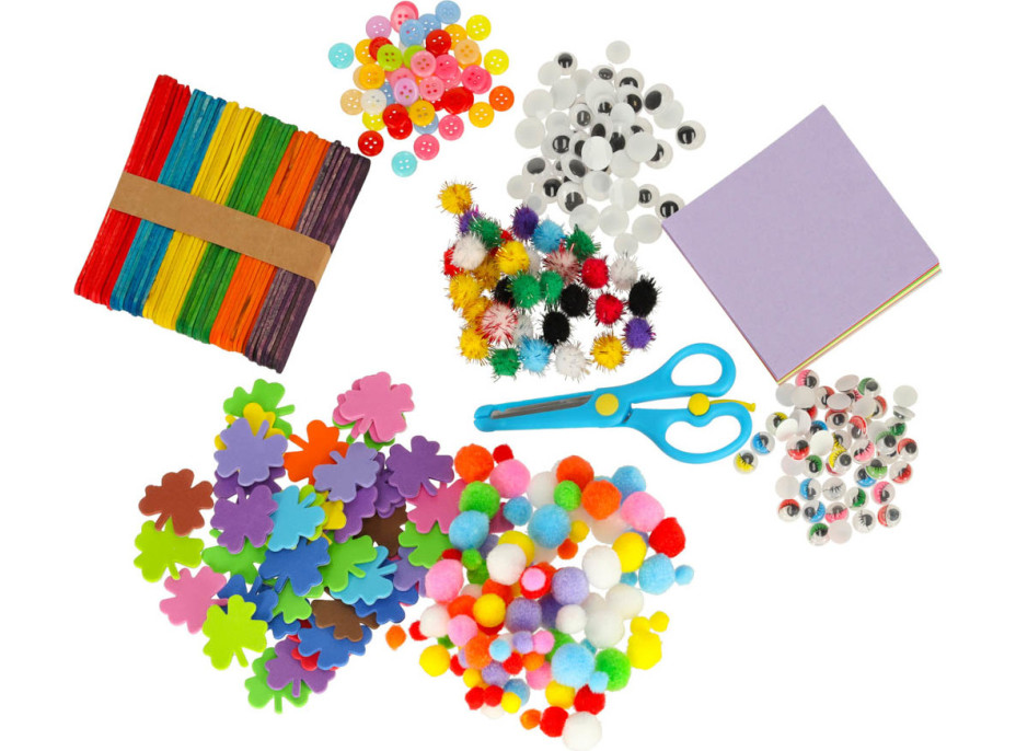 Kreatívna výtvarná sada pre detské ručné práce - 1200 prvkov