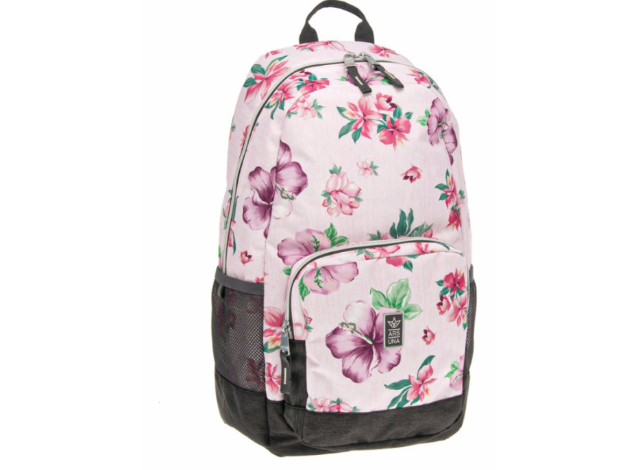 ARS UNA Študentský batoh Flowers AU-14