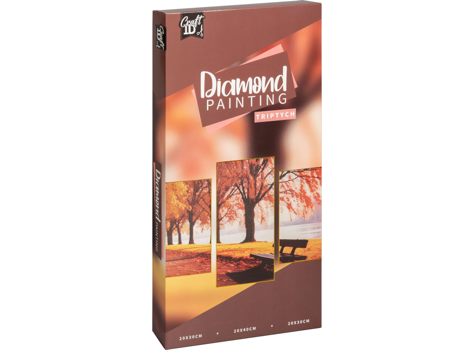 CRAFT ID Diamantové maľovanie na ráme Krajina triptych 40x20 cm + 30x20 cm