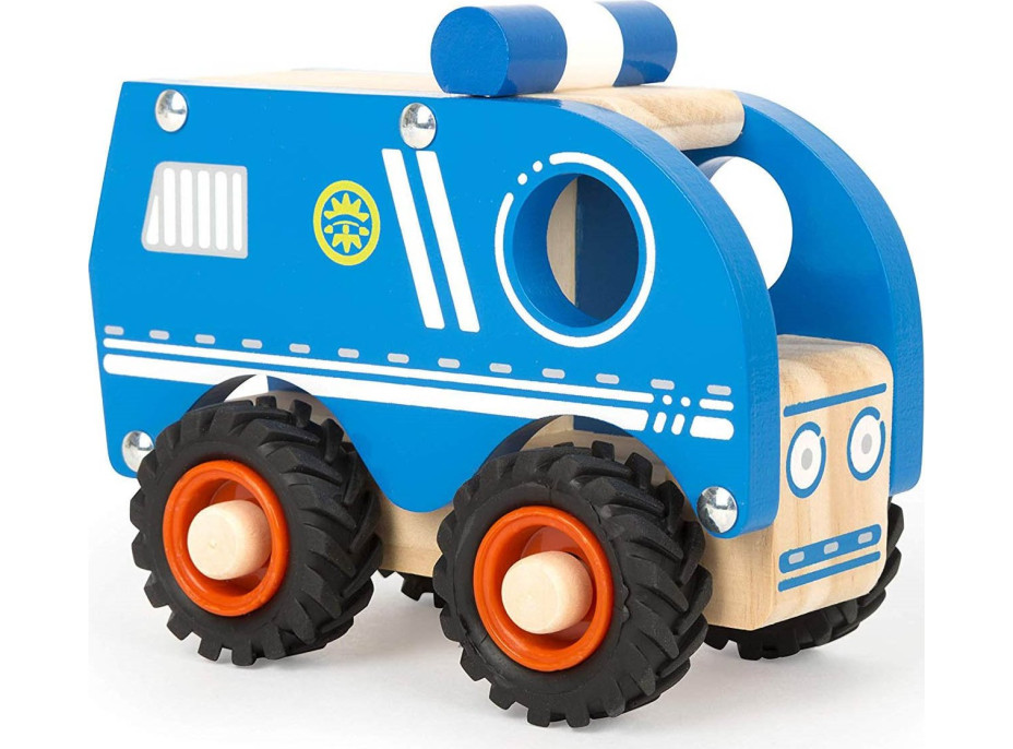 SMALL FOOT Drevené autíčko Polícia