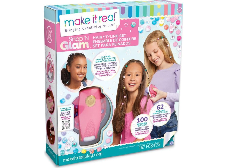 MAKE IT REAL Korálky do vlasov s aplikátorom