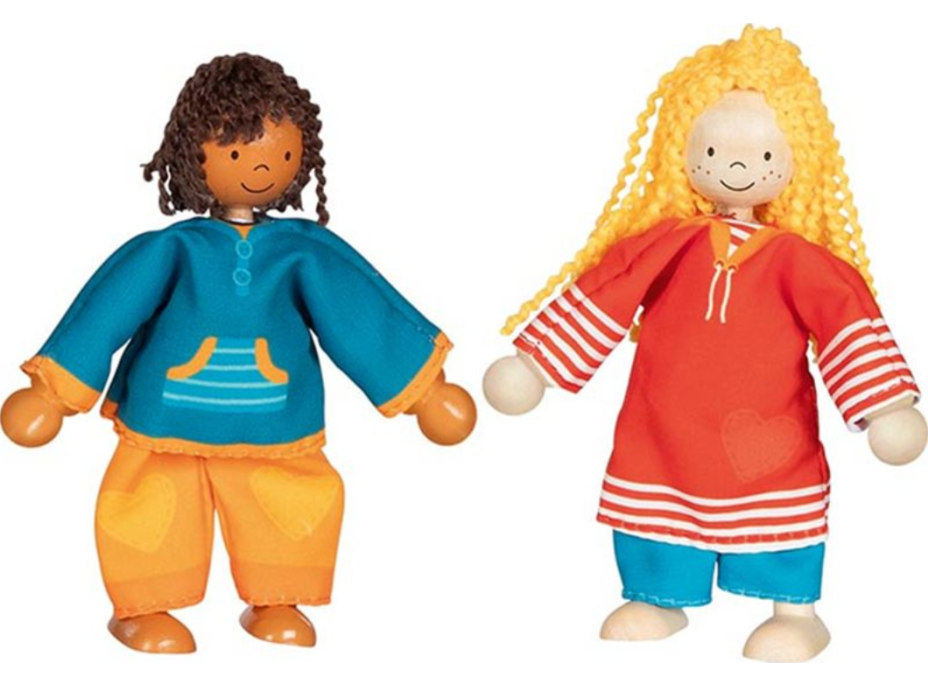 GOKI Bábiky Fynja & Fabio s oblečením