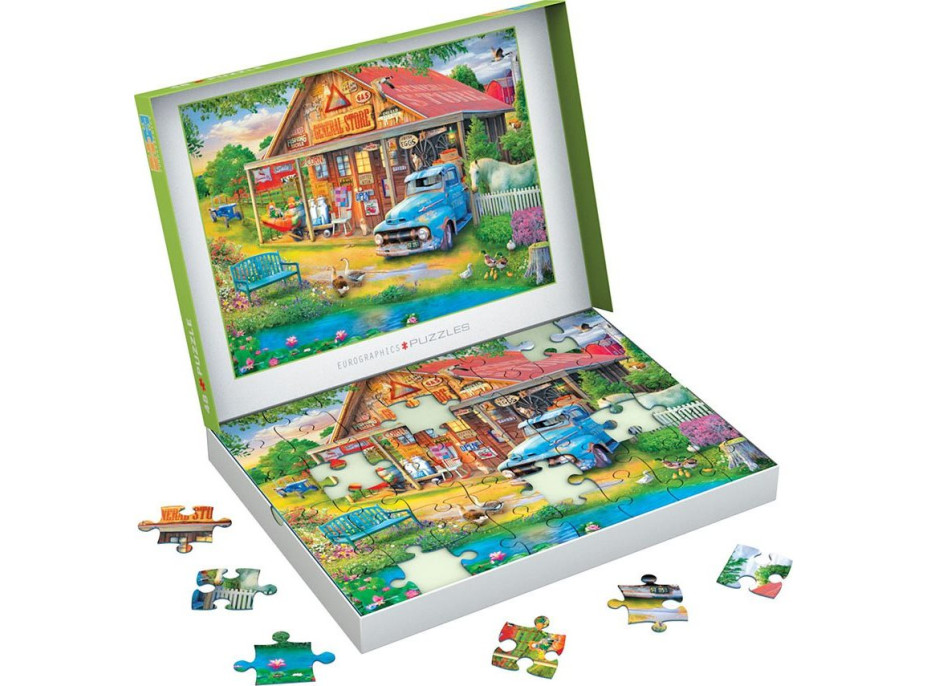 EUROGRAPHICS Puzzle Connecting Pieces: Dedinský obchodík 48 dielikov