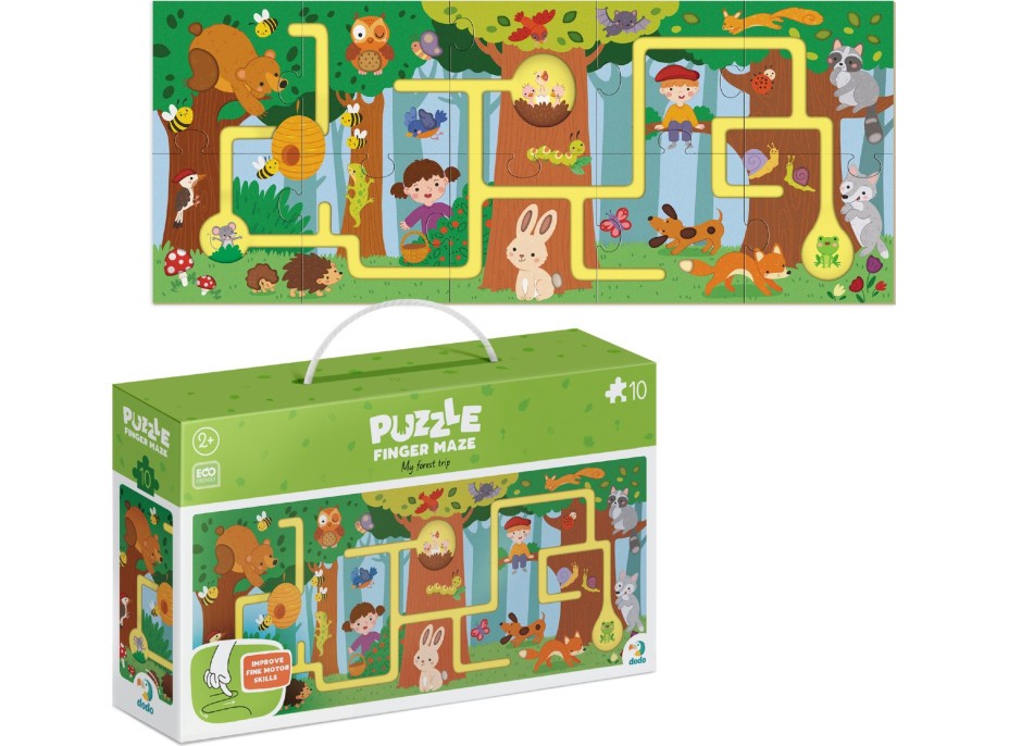 DODO Puzzle Labyrint: Cesta lesom 10 dielikov