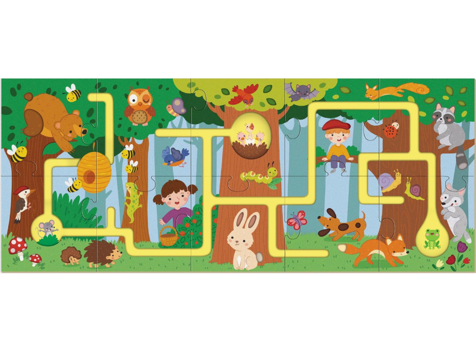 DODO Puzzle Labyrint: Cesta lesom 10 dielikov