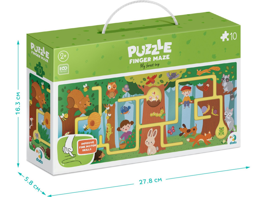 DODO Puzzle Labyrint: Cesta lesom 10 dielikov
