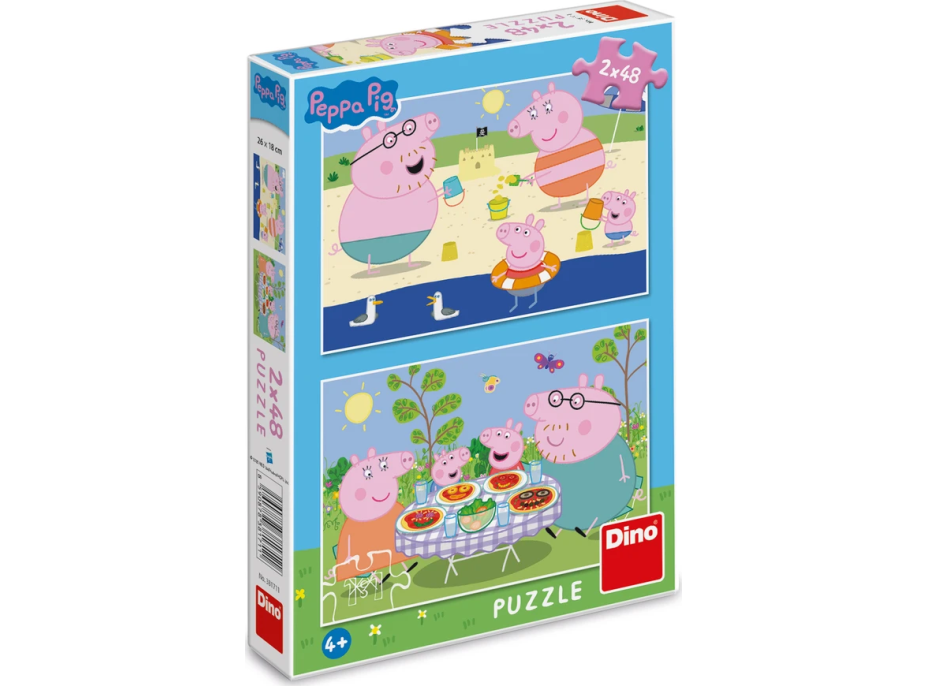 DINO Puzzle Peppa Pig: Na dovolenke 2x48 dielikov