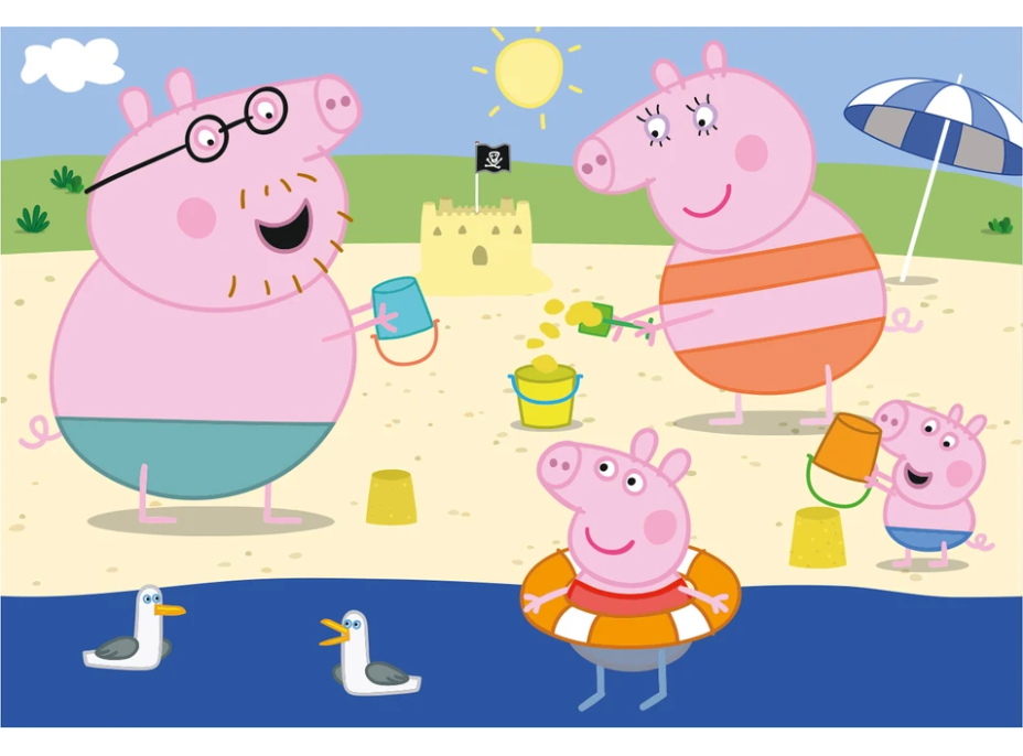 DINO Puzzle Peppa Pig: Na dovolenke 2x48 dielikov
