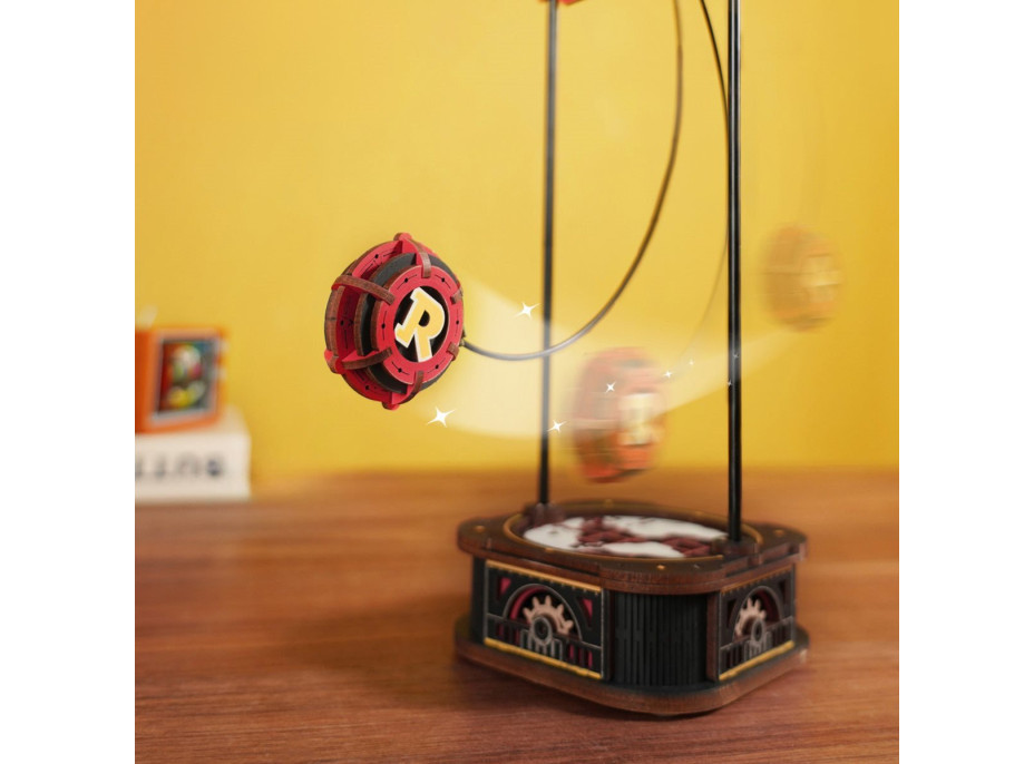 ROBOTIME Roker 3D drevené puzzle Dvojplošník s kyvadlom 163 dielikov