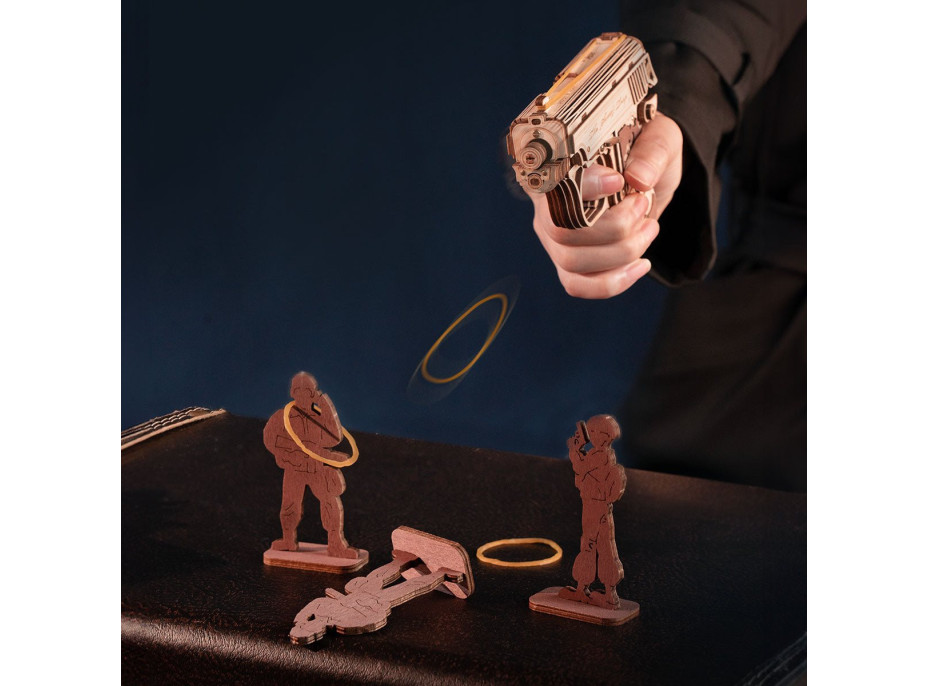 ROBOTIME Roker 3D drevené puzzle Mini pištole 113 dielikov