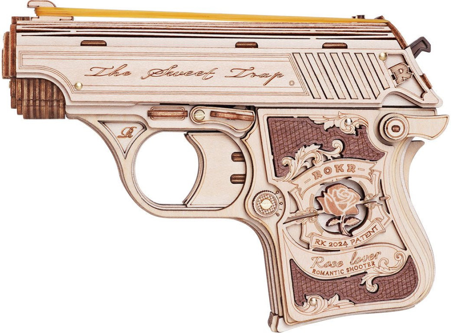 ROBOTIME Roker 3D drevené puzzle Mini pištole 113 dielikov