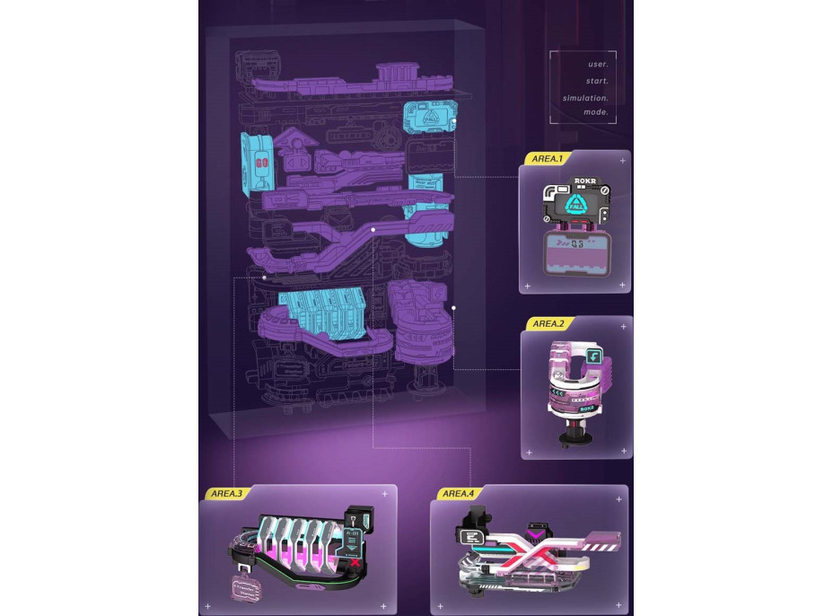 ROBOTIME Roker 3D puzzle s dráhou: Mesto budúcnosti 140 dielikov