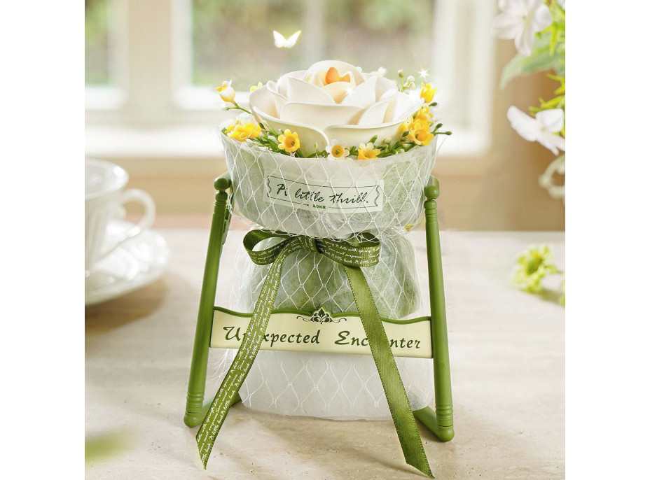 ROBOTIME Roker Floral Art: 3D puzzle Biela kamélia 63 dielikov